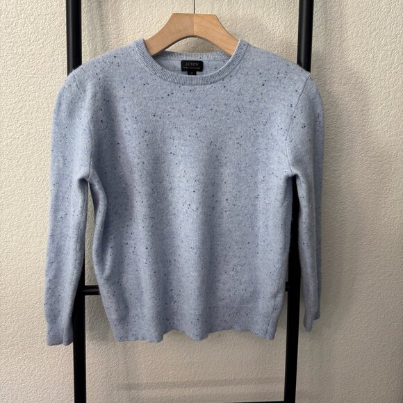 J. Crew Everyday Cashmere Crewneck Knit Sweater in Donegal Size Medium - Picture 2 of 6
